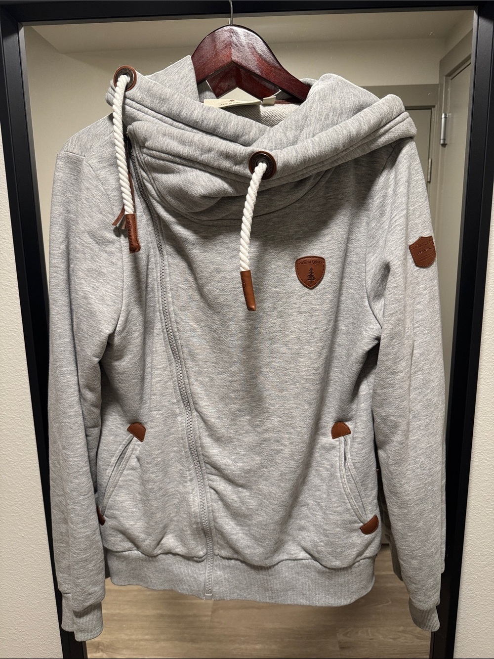 Wanakome Athena Full-Zip Hoodie Heather Grey